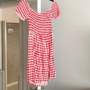 Gingham mini dress
